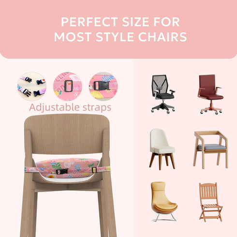 Toddler Booster Seat for Dining Table,Portable Kids Booster Seat - Adjustable, Non-Slip, Lightweight & Easy to Clean