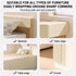 GQMYCDM 3D Soft Extra-Wide Edge Protector, DIY Peel and Stick on Headboard Panels - Anti Collision Wall Padding