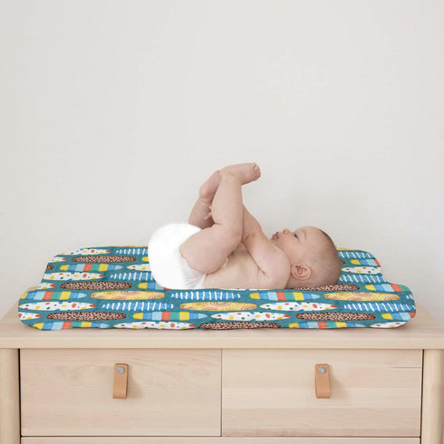 Boho Surfboard Baby Changing Pad Cover Sheets, 32''x16'' Beach Surfing for Baby Boy Girl, Soft Breathable Mats