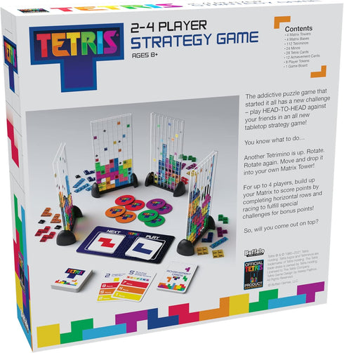 Buffalo Games - Tetris - Strategic Puzzle Game - Great for Family or Adult Game Night - Ages 8 and Up - 2 to 4 Players