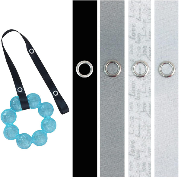 PBnJ baby Toy Saver Strap Holder Leash Secure Accessories Gray Love/Black/Gray/White -