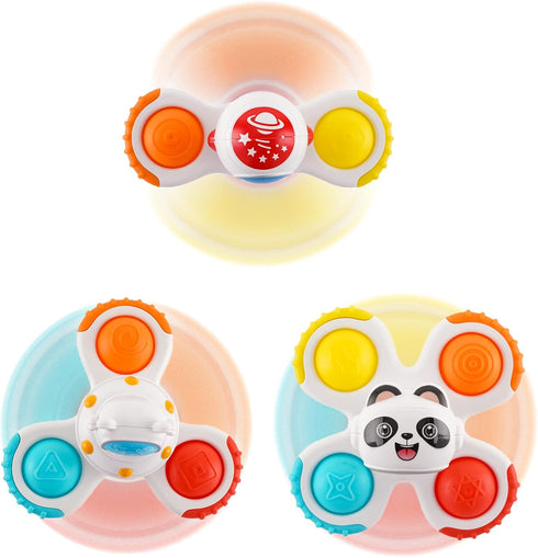 Suction Cup Spinner Toy for Baby 12-18Months, Bath Toys for Toddlers 1-3, Boys and Girls 1st Birthday Sensory Toys Gifts