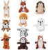 My OLi 10 Pack Plush Wild Animals Toys - 3.5 Inch Jungle