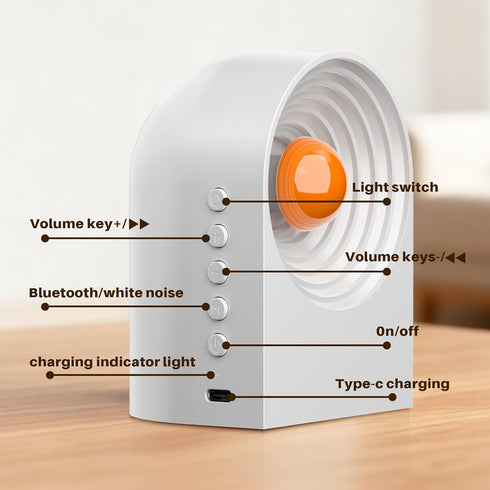 UNEEDE Cute Capybara Night Light and White Noise Sound Machine with Bluetooth Functionality for Bedroom Living Room