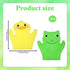 FNANJWQ 2 Pieces Baby Bath Mitt Washcloths Gloves, Microfiber Soft Washcloths for Kids Designed in Cute Animal Yellow