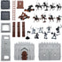 Medieval Castle Knight Toy Soldier Army Figurines, DIY Assembled Cavalry with 36 Soldiers for Boys