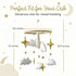 Baby Mobile for Crib - Handmade Modern Boho Baby Mobiles for Bassinet Felt Nursery Mobile Gender Neutral - Gold Moon