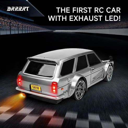 BRRRRT 4WD Car,1:24 Car,20KM/H 6+ High Speed RC Drift Remote Control Mini RC Drift Car with LED Lights,Adjustable High