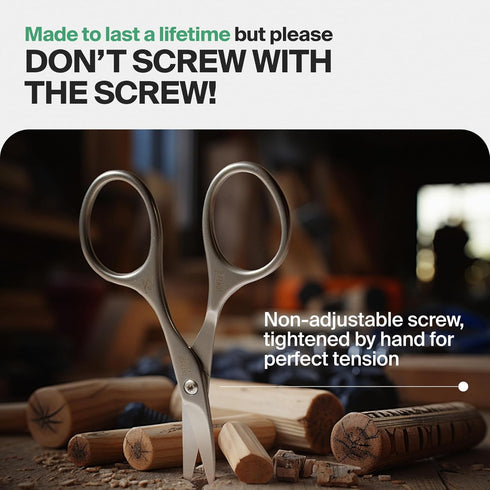 4701 GERMANIKURE Rounded Safety Nail Scissors - FINOX Surgical Stainless Steel baby scissors and Manicure Tools in Cork