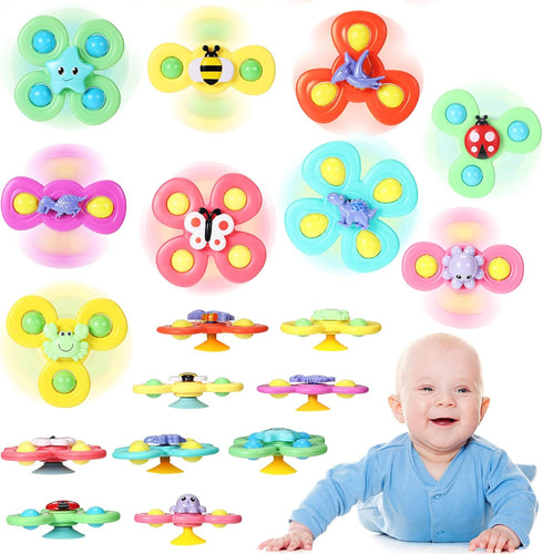 Leitee 9 Pcs Suction Cup Toys Bath Toys Sensory Strong Suction Cup