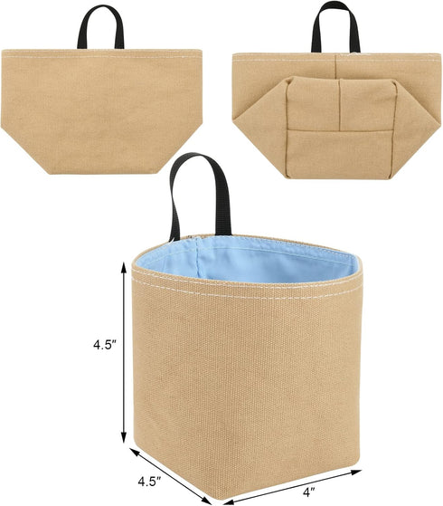 CM Mini Hanging Basket, Small Storage Bag Decor Bin for Wall & Door, Foldable Basket Bin, 2 Pcs