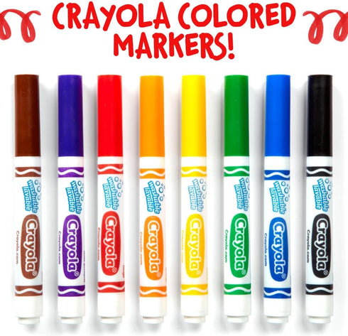Crayola Washable Markers - Red (12ct), Kids Broad Line Markers for Classrooms & Teachers