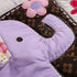 CribMATE 1 Nursery Crib Quilted Comforter PC Baby Girl Baby Boy Crib Quilt/Comforter Baby Gift Idea (Purple Elephant)