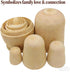 MAGIKON 5-Piece Set 5-Inch Unpainted Nesting Doll - Blank Wooden Stacking Dolls for DIY Painting & Decorating