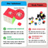 nabreeli 3x3 6-12, Speed Cube Stickerless with Stand & Tutorial: Problem-Solving Brain Teaser, Easy Turning Sensory