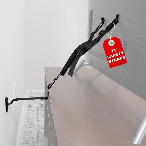 ECHOGEAR TV Safety Straps for Big TVs Heavy-Duty Anti-Tip Anchors for TVs Up