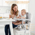 3in1 4 Baby Booster Seat for Dining Table with Removable Tray & Cushion, Portable Toddler Booster Seat, Height