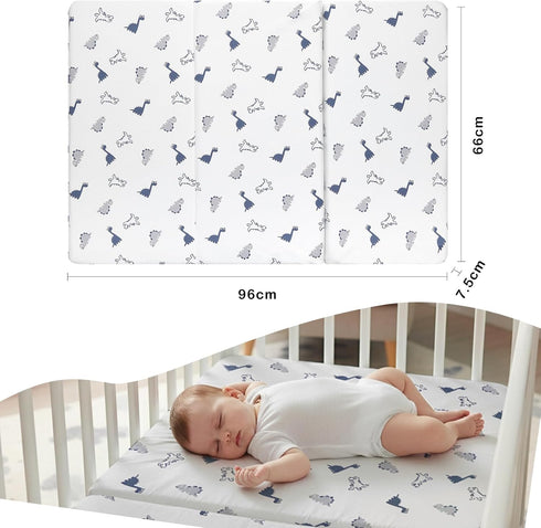 PGONEEE Pack 38'' 26'' 3'', Pack Trifold and Play Mattress x x Portable Mini Crib Playpen Mattress for Baby, Soft