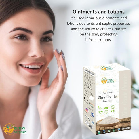 8 oz 227 Herbs Botanica Zinc Oxide Powder Non-Nano, Pharmaceutical Grade for Skin Protection, Healing, Baby Diaper Rash