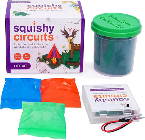 Lite Squishy Circuits Kit - Add-On with Additional Battery Holder, Explore Electrical Circuits with Play Dough