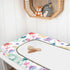 Girls Dinosaur Changing Pad Cover for Baby, Pink Purple Dino Animal Tropical Diaper Change Table Covers
