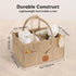 KeaBabies Taupe Diaper Caddy Organizer - Portable Baby Organizer for Nursery, Car Storage, and Gift Basket