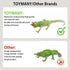 Toymany 12PCS Reptile Animal Figurine Toys Set: Cold Blooded Amphibians, Desert Animal Figures, Gift Party Favor