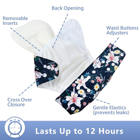 Leekalos Reusable Cloth Diapers for All Sizes - Eco-Friendly Baby Care