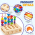 Montessori Educational Wooden Toys for Toddler 3-5 Years - Lacing Beads, Stacking Blocks, Shape Sorting Gifts for Kids