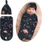 Osvbs Space Galaxy Newborn Swaddle Blanket with Beanie Set, Soft and Stretchy Baby
