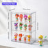 2 Pack 3Tiers Clear Display Case for Figures with Magnetic Door, Acrylic Display Cases for Collectibles, Acrylic