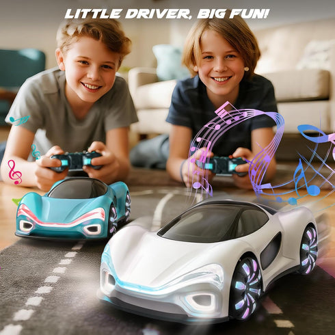 360 40 SIMREX Gesture Sensing Remote Control Car with Charging Dock - Rotate Drift RC Stunt Car Toy, Min Playtime, Dual
