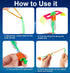60pcs LED Arrow Helicopter Flying Toy, Elastic Slingshot Flying Copters for Kids Summer Day Party Favors
