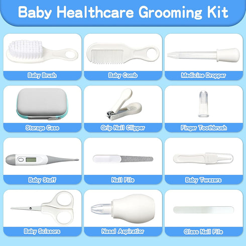 Set, Trimmer Set Set White-18 Baby Healthcare and Grooming Kit, Baby Safety Care Baby Electric Nail Newborn Nursery