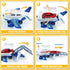 3 4 5 6 Beestech Airplane Toys with Runway and Car, Friction Powered Launcher Plane Toys for Boys Girls Kids Toddlers