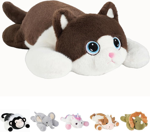GILFWM Weighted Stuffed Animals Cat - 21.3" Cute Toy Pillow Plushie Gifts