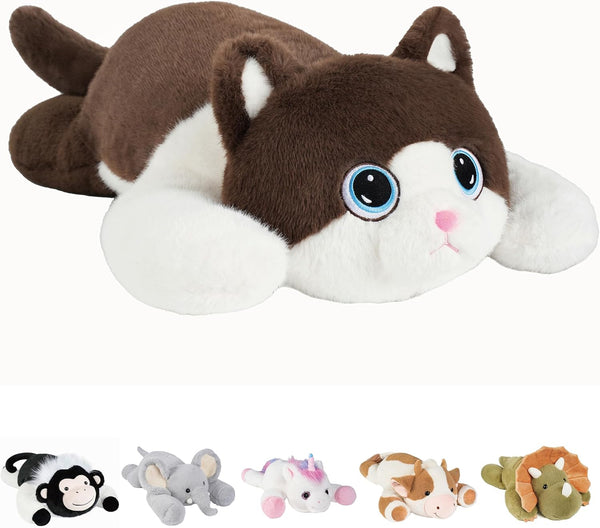 GILFWM Weighted Stuffed Animals Cat - 21.3" Cute Toy Pillow Plushie Gifts