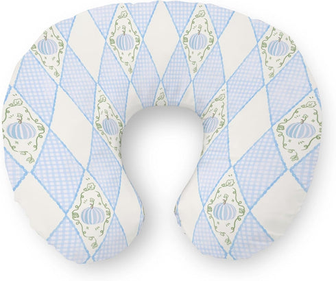 Selgkds Fall Blue Pumpkins Bows Gingham Nursing Pillow Covers Autumn Thanksgiving Harvest Soft