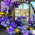 Set, 60Pcs 12 Inch Pastel Purple Gold Balloons Light Macaron Metallic Dark Purple Lavender Balloon with Gold Confetti