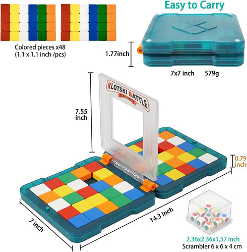 Race Game - Fast-Paced Brain Teaser Travel Board Game for Kids and Adults, Shape Matching Puzzle for Two Players