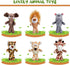 12 Pieces Mini Stuffed Forest Animals, 4.8 Inch Jungle Plush Toys for Animal Themed Parties