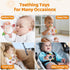 3-12 Baby Teething Ring Toy for Months, Silicone Infant Teether for Sore Gum Relief, Soothing Sensory Chew Toy, Ideal