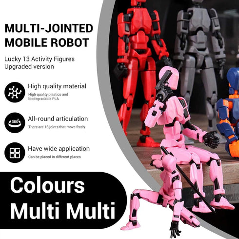 WKSBBTS 5Pack 13 T13 Set, Dummy 13 13 13 3D Titan Action Figure Assembled, Action Figure Action Figures, Nova Robot