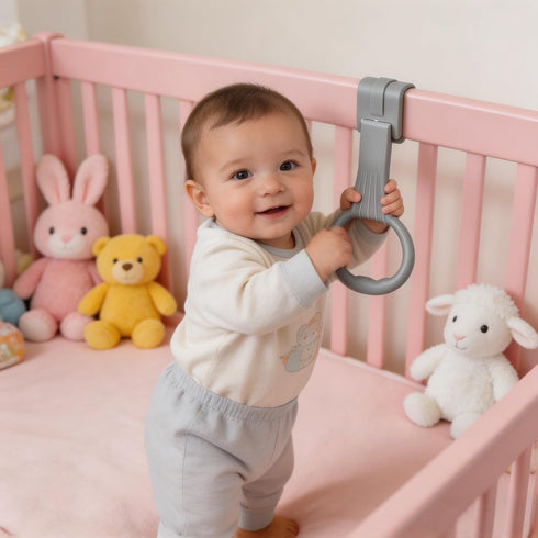 MHFOOU 4Pcs (2 2 Baby Playpen Pull up Rings,Pull up Rings for Playpen Baby Walking Exercise Assistant Tools for Infant