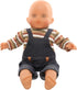 Miunana Baby Doll Dress with Bear Backpack for 13-16 Inch Dolls, One-Piece Dress and Pajamas