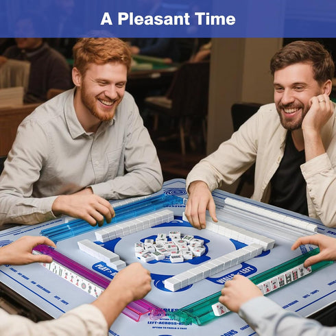 33"x33" 3 Mahjong Mat, Noise Reduction Non-Slip Mahjong Mat for Table, American Mahjong Table Mat with Rules (Carrying