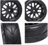4-Pack HobbyPark RC Car Tires & Wheels, 12mm Hex Drive Hub with Foam Inserts for 1/10 Touring Car