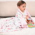 30x40 Inches, david's kids Muslin Minky Baby Blanket for Girls with Muslin Cotton Front and Dotted Fleece Backing