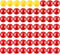 Gejoy 63 Pieces Game Replacement Marbles, 3 Set Compatible with Hungry Hippos, 57 Red and 6 Yellow Balls