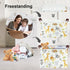Clastyle Rectangular Baby Storage Basket, Large Collapsible Kid Toy Bin, Nursery Classroom Books Shelf, Giraffe Lion